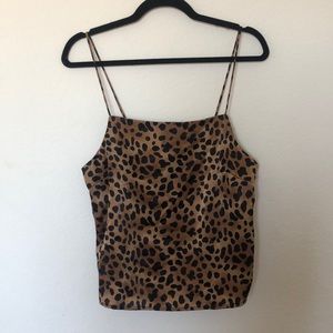 Leopard Print Silk Top